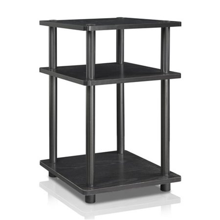 HIGHKEY 15095Bwith BK Turn-N-Tube Easy Assembly Multipurpose Shelf; Black Wood - 20.7 x 14.6 x 14.6 in. LR370648